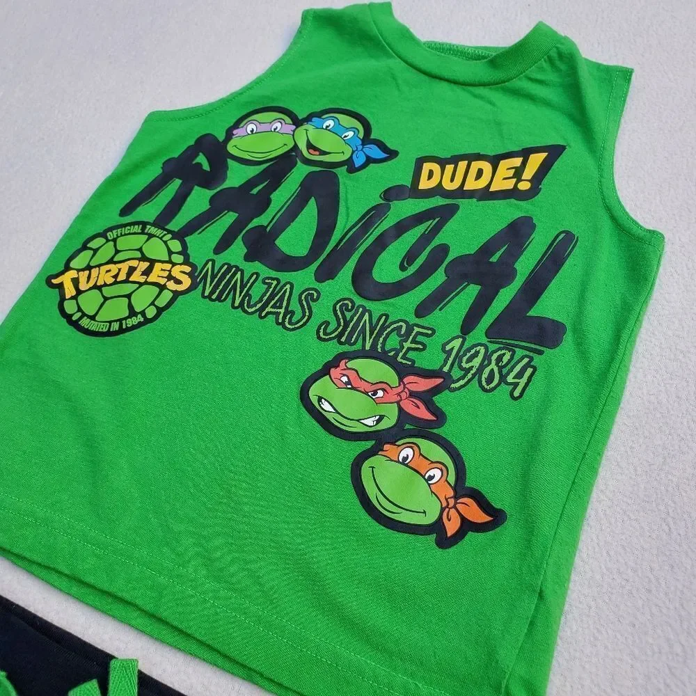 Nickelodeon Ninja Turtles tank top and shorts set Size 4T